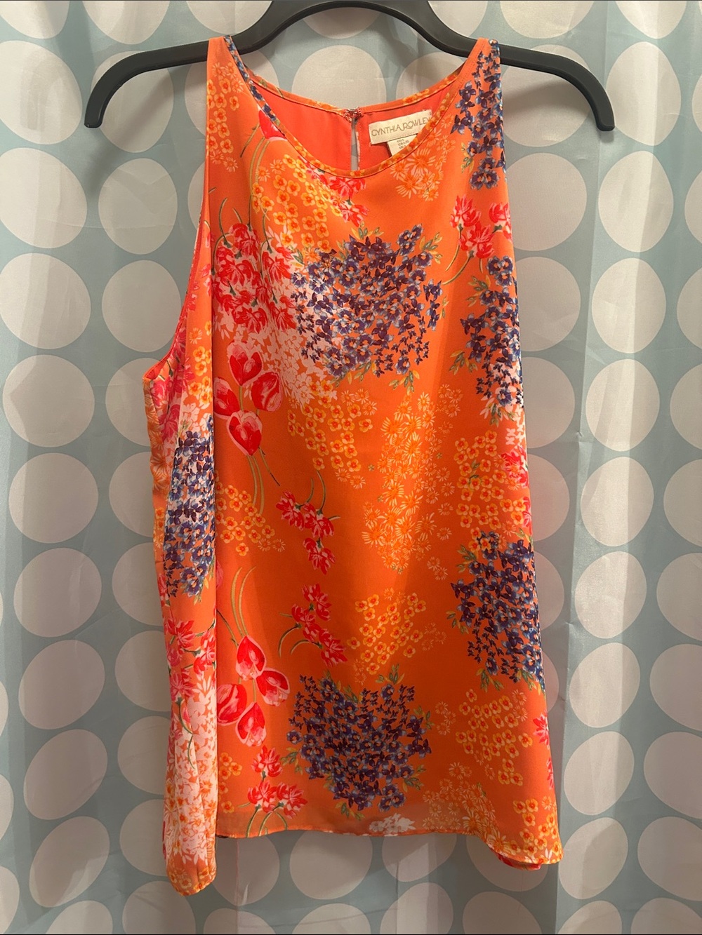 Cynthia Rowley Orange Floral Sleeveless Camisole
